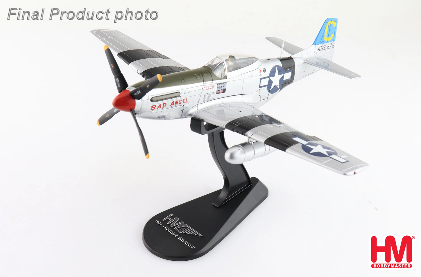 HOBBY MASTER P-51D MUSTANG "BAD ANGEL" USAAF 44-63272 LT. LOUIS E. CURDES PHILIPPINES 1945