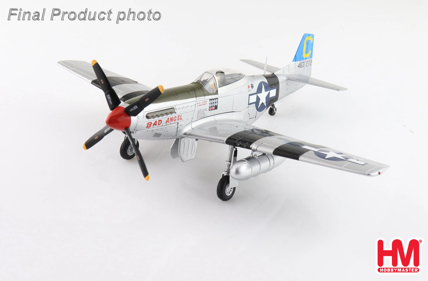 HOBBY MASTER P-51D MUSTANG "BAD ANGEL" USAAF 44-63272 LT. LOUIS E. CURDES PHILIPPINES 1945