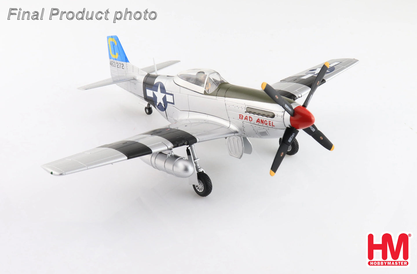 HOBBY MASTER P-51D MUSTANG "BAD ANGEL" USAAF 44-63272 LT. LOUIS E. CURDES PHILIPPINES 1945