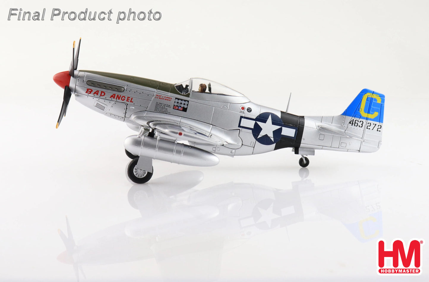 HOBBY MASTER P-51D MUSTANG "BAD ANGEL" USAAF 44-63272 LT. LOUIS E. CURDES PHILIPPINES 1945