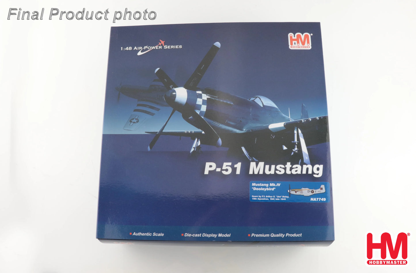 HOBBY MASTER MUSTANG MK.IV "DOOLEYBIRD" F/L ARTHUR S. "JOE" DOLEY RAF 1945