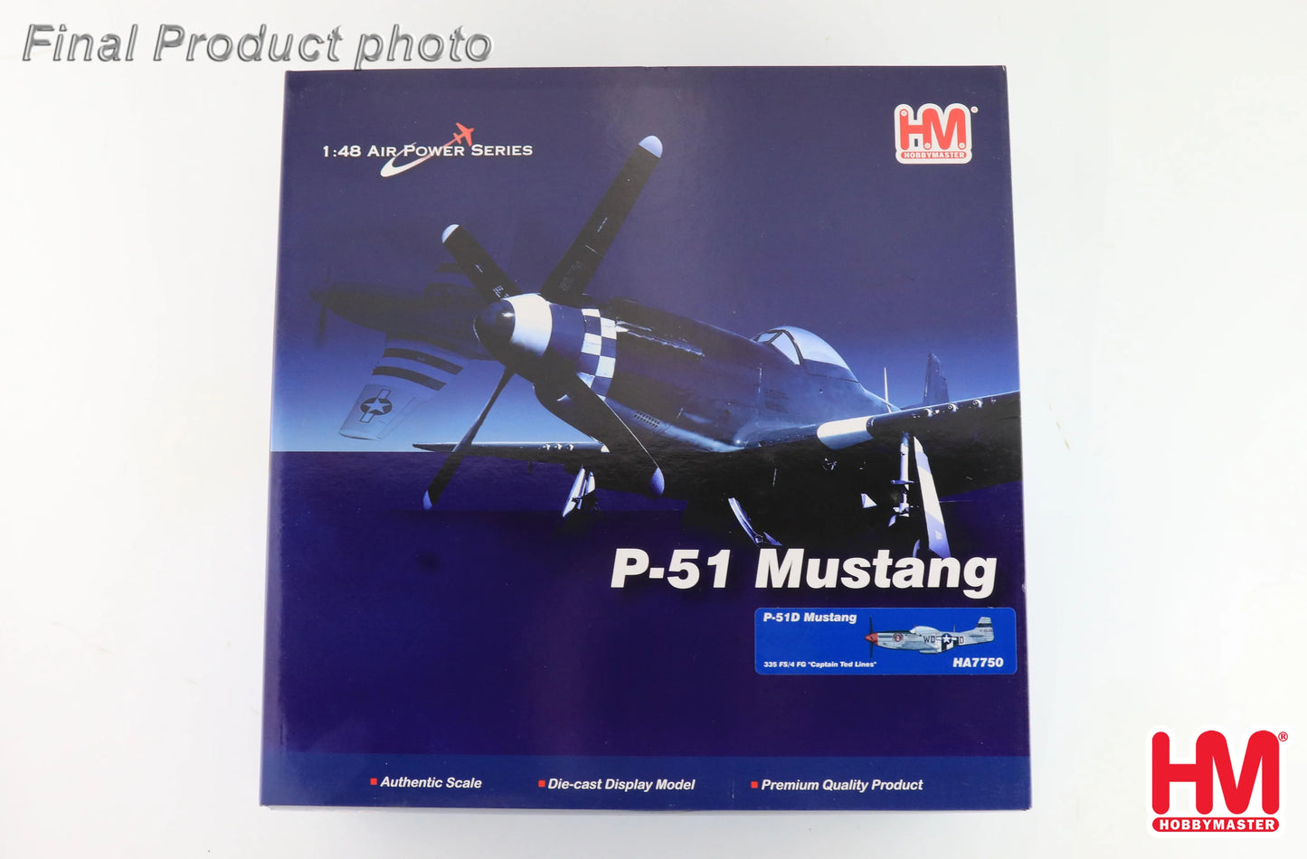 HOBBY MASTER P-51D MUSTANG 335 FS/4 FG CAPTAIN TED LINES