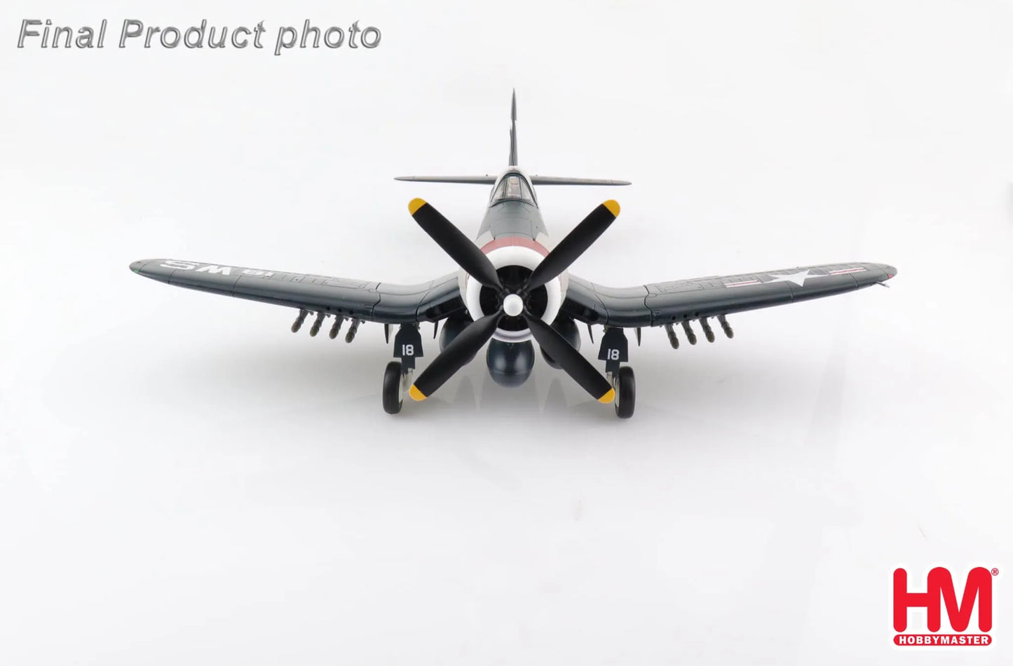 HOBBY MASTER F4U-4 CORSAIR WHITE 18 "DEATH RATTLERS" 1951