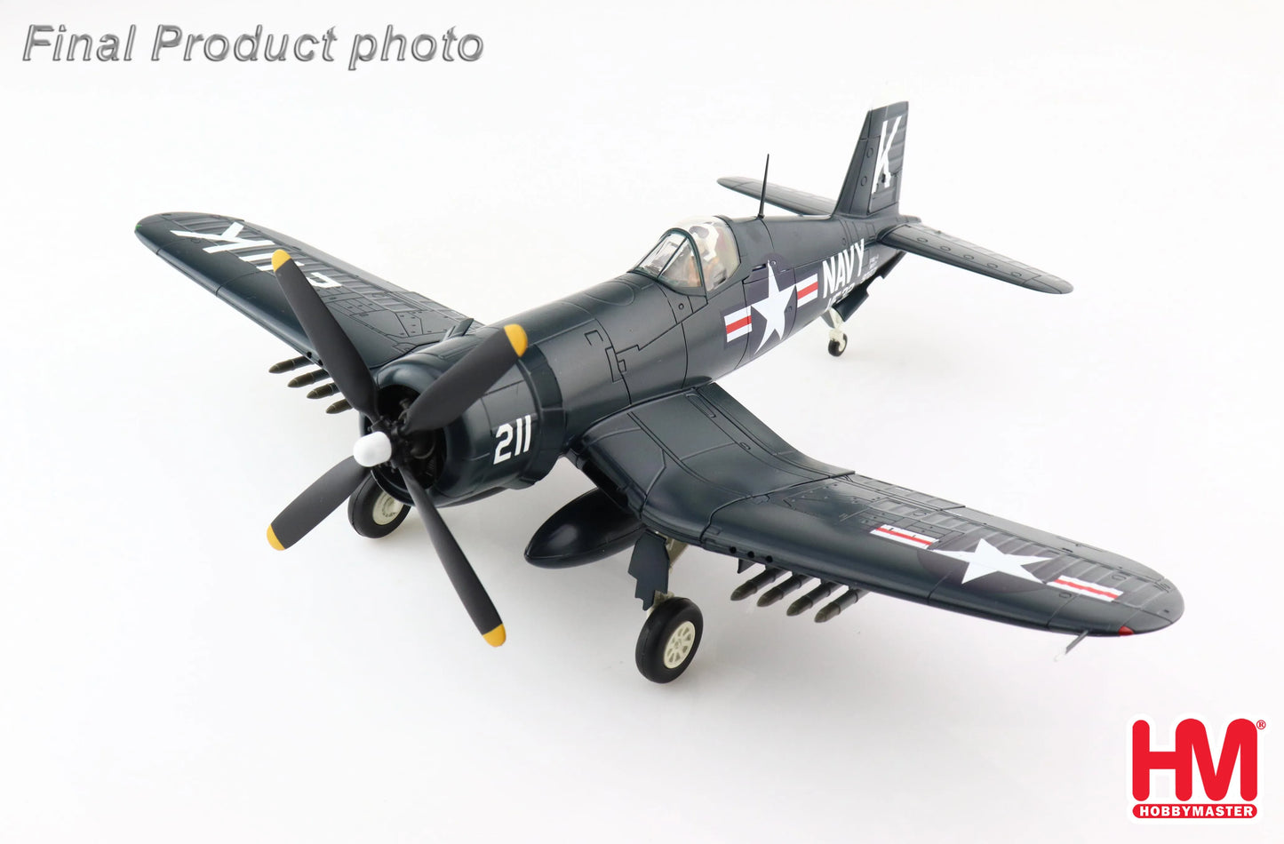 HOBBY MASTER F4U-4 CORSAIR WHITE 203 JESSE BROWN KIA 04 DEC 1950
