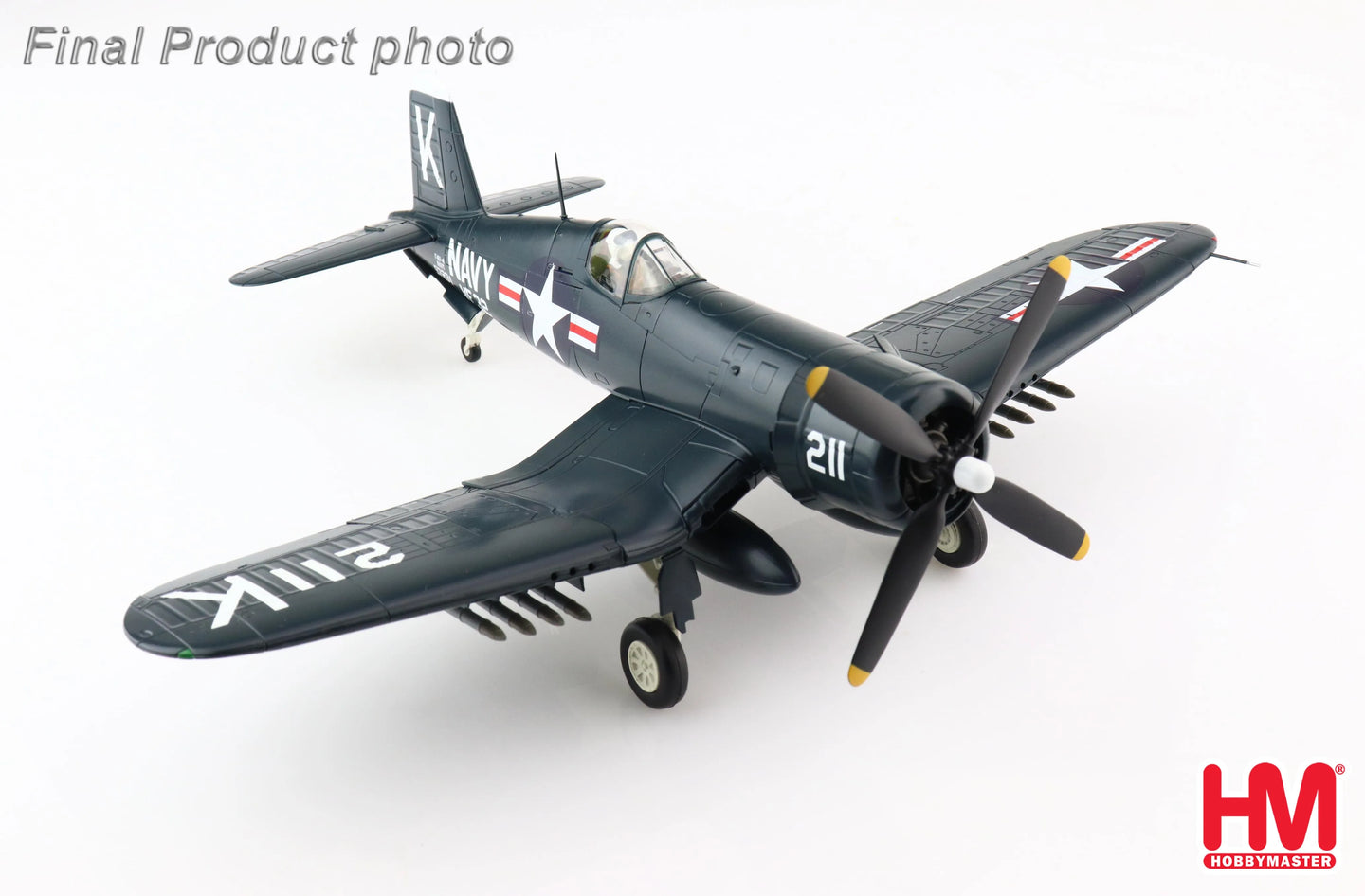 HOBBY MASTER F4U-4 CORSAIR WHITE 203 JESSE BROWN KIA 04 DEC 1950