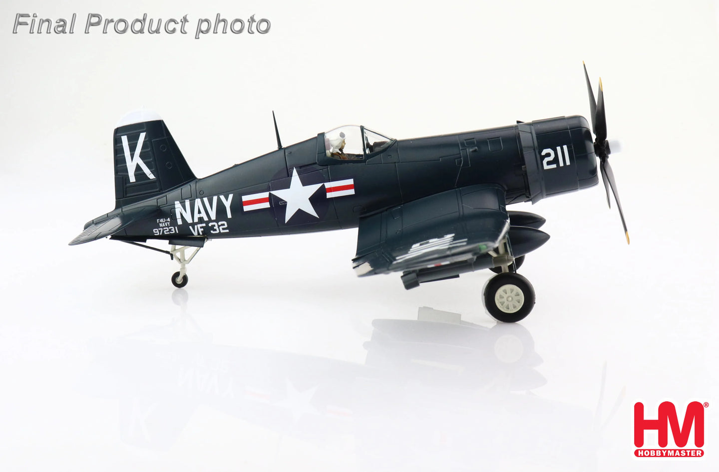 HOBBY MASTER F4U-4 CORSAIR WHITE 203 JESSE BROWN KIA 04 DEC 1950