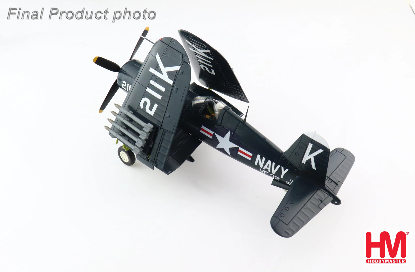 HOBBY MASTER F4U-4 CORSAIR WHITE 203 JESSE BROWN KIA 04 DEC 1950