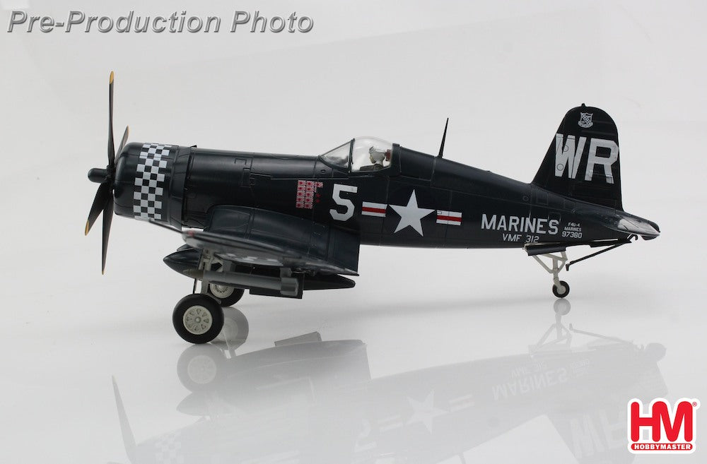 HOBBY MASTER F4U-4 CORSAIR US MARINES BUNO 97380 VMF-312 "CAPT. PHILLIP C. DELONG" USS BATAAN KOREA APRIL 1951