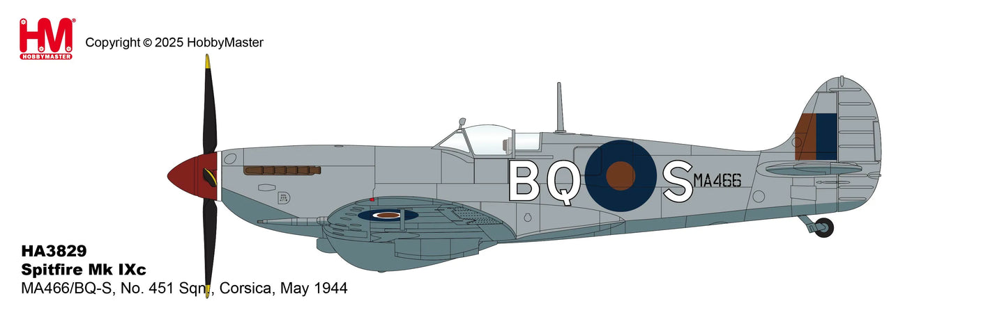 HOBBY MASTER MK IXC, MA466/BQ-S, NO. 451 (RAAF) SQN., CORSICA, MAY 1944