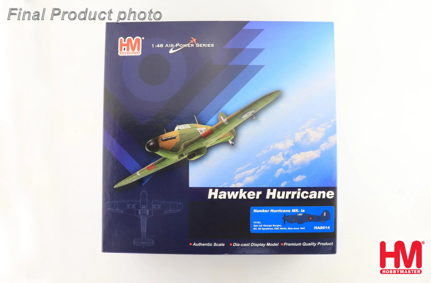 HOBBY MASTER HURRICANE MK. IA V7101 F/LT GEORGE BURGES RAF MALTA 1941