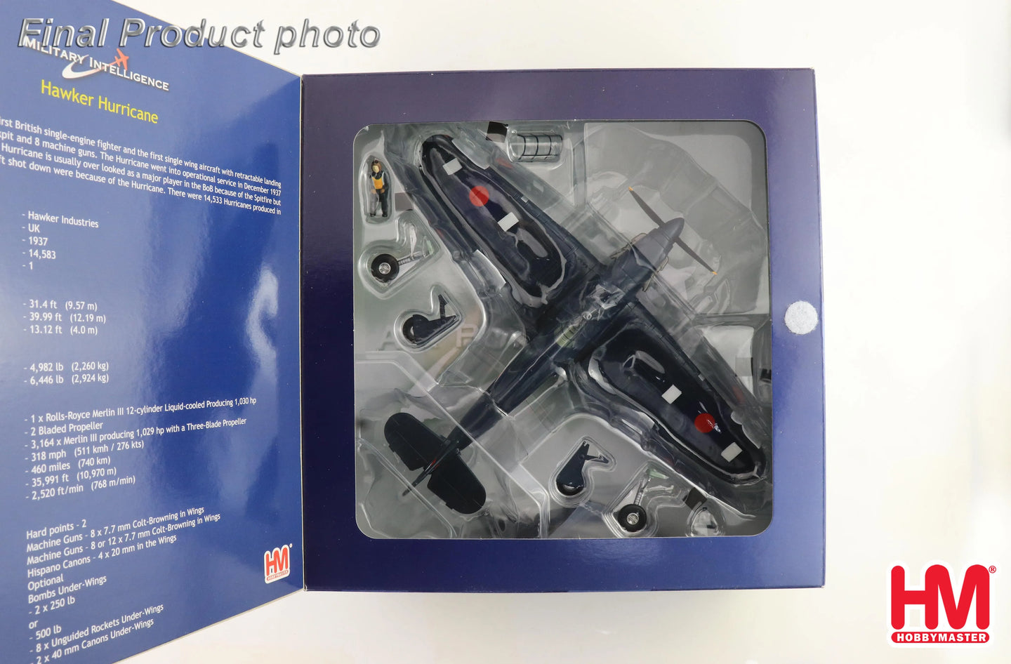 HOBBY MASTER HURRICANE MK. IA V7101 F/LT GEORGE BURGES RAF MALTA 1941