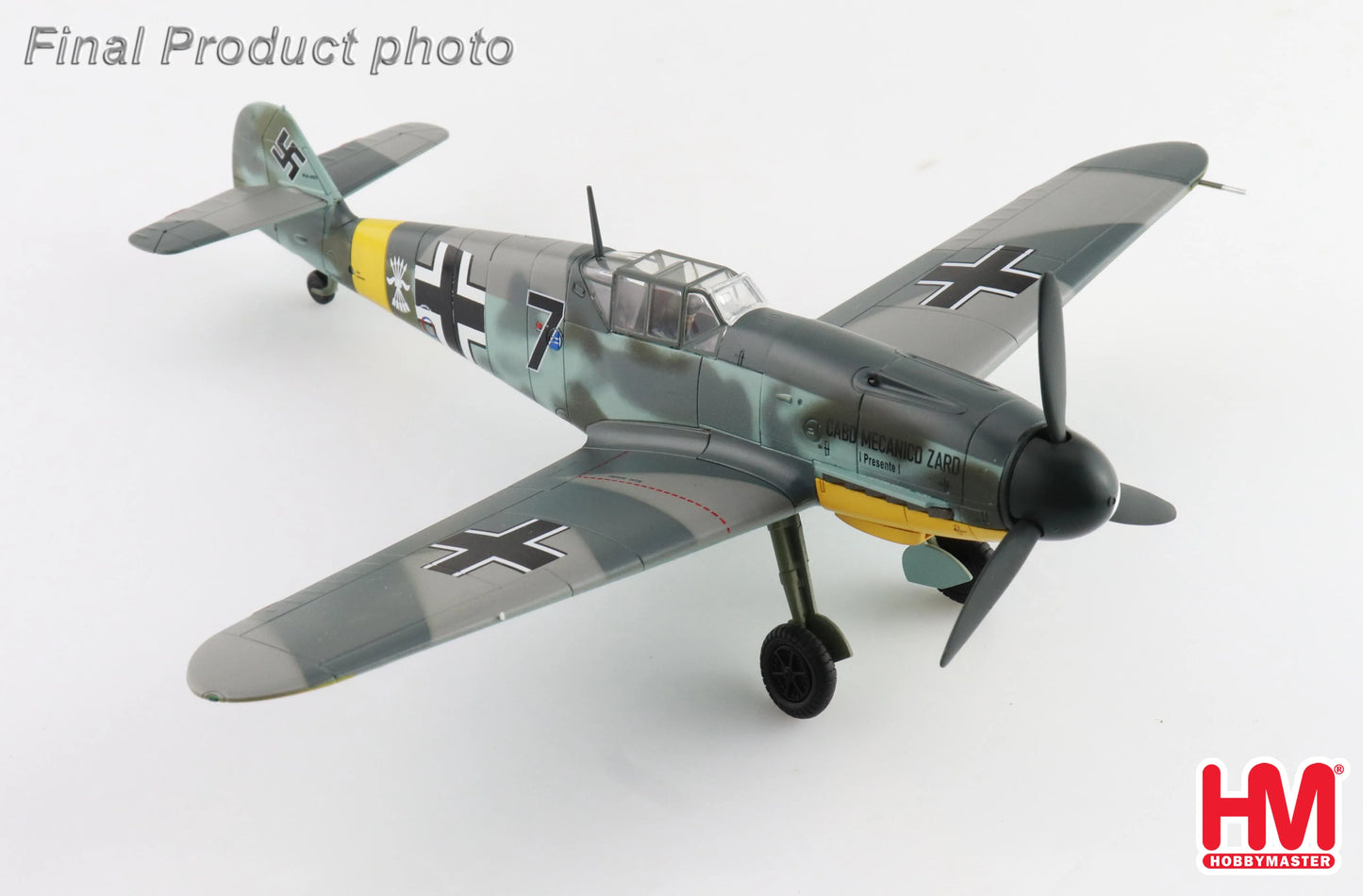 HOBBY MASTER BF 109F-2 BLACK 7 2 ESCUADRILLA AZULM RUSSIA "CABO MECANICO ZARO" 1942