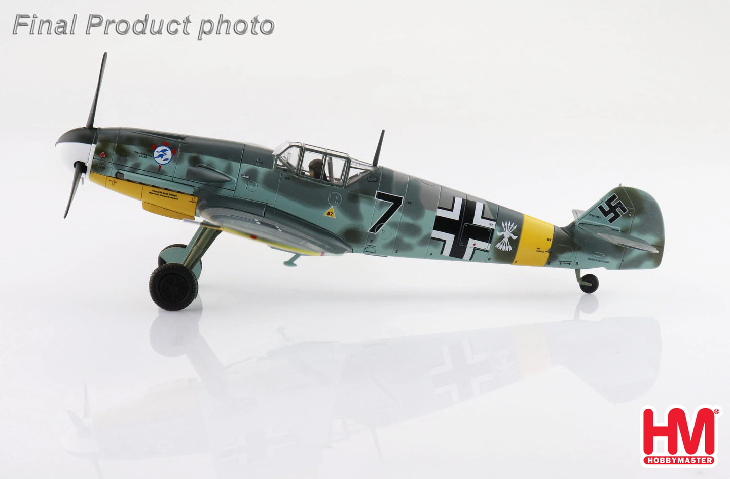 HOBBY MASTER BF 109F-2 BLACK 7 2 ESCUADRILLA AZULM RUSSIA "CABO MECANICO ZARO" 1942