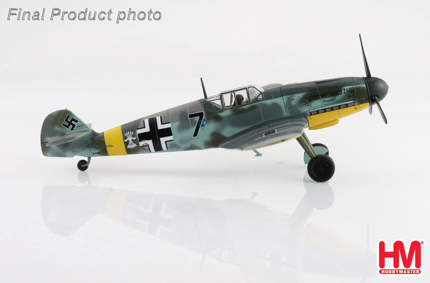 HOBBY MASTER BF 109F-2 BLACK 7 2 ESCUADRILLA AZULM RUSSIA "CABO MECANICO ZARO" 1942
