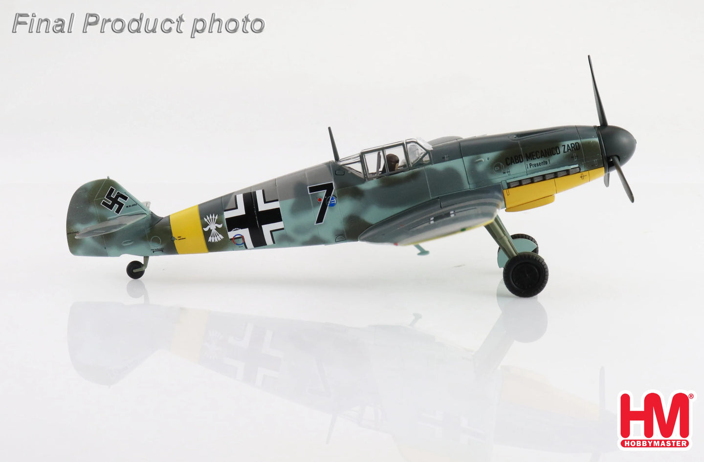 HOBBY MASTER BF 109F-2 BLACK 7 2 ESCUADRILLA AZULM RUSSIA "CABO MECANICO ZARO" 1942