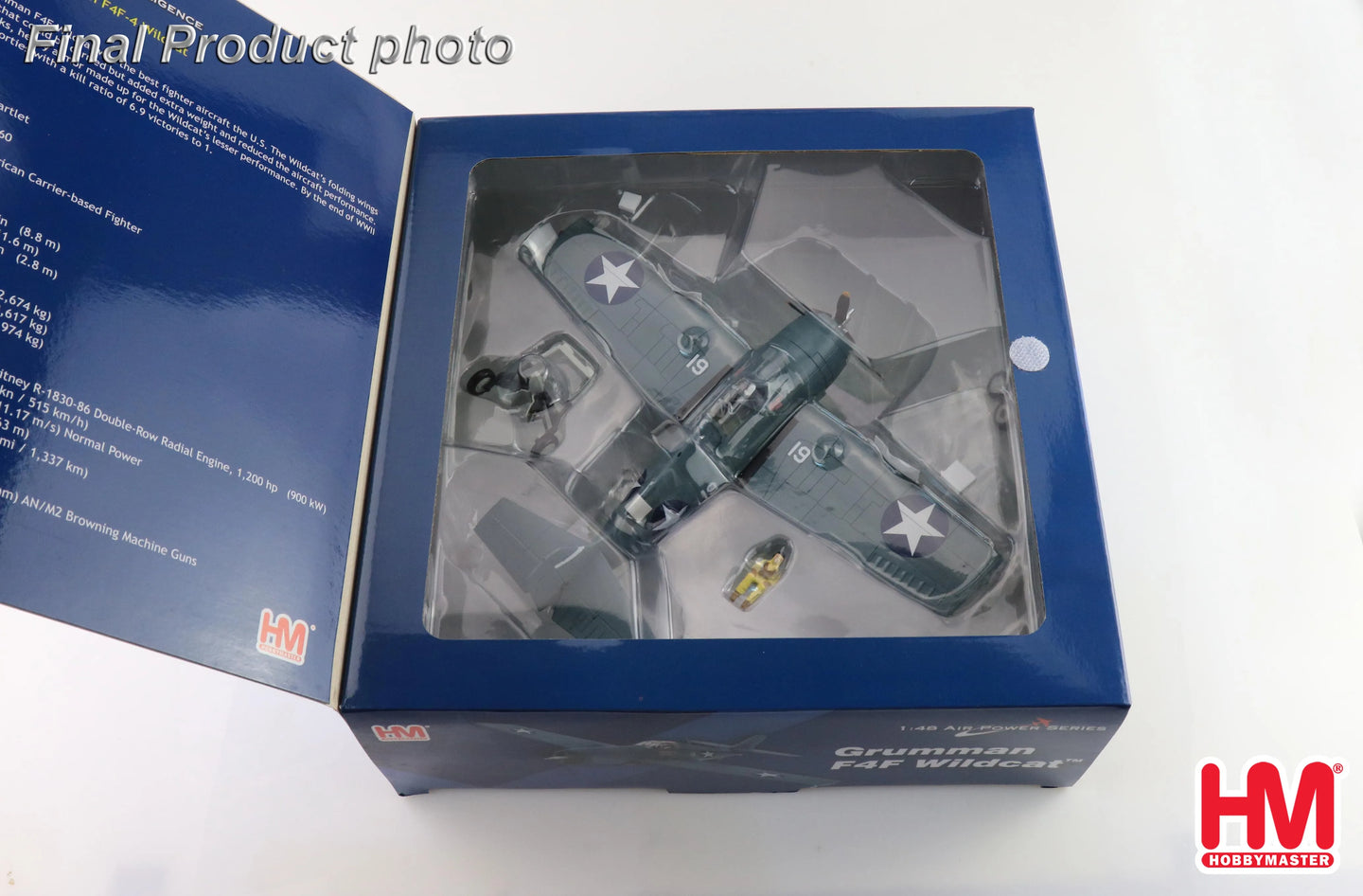 HOBBY MASTER F4F-4 "BATTLE OF SANTA CRUZ" WHITE 19 LT. SWEDE VEJTASA VF-10