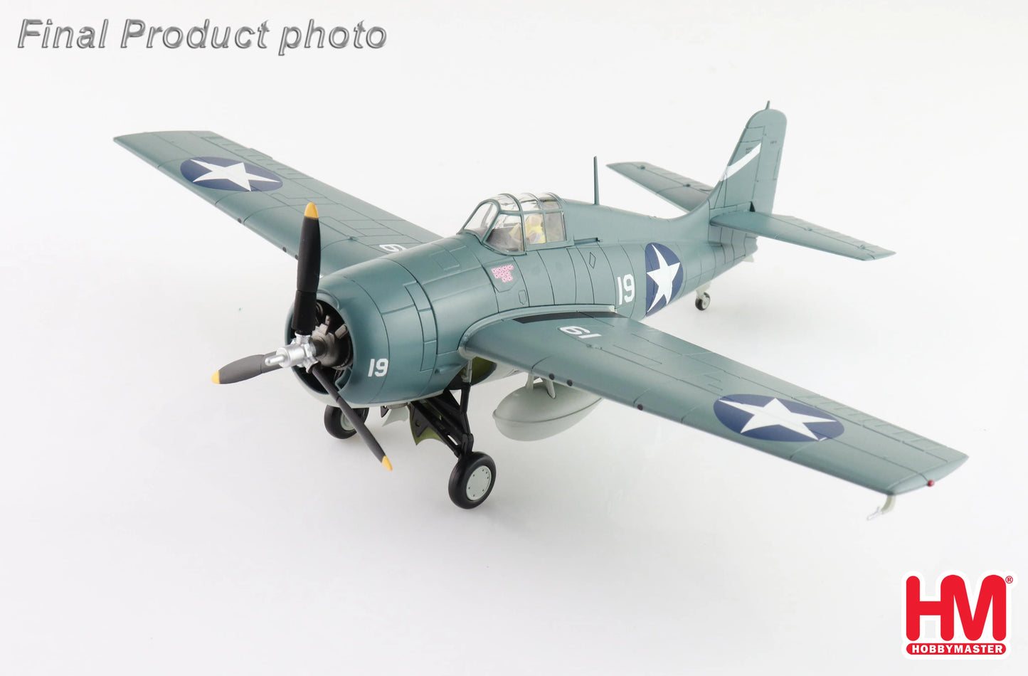 HOBBY MASTER F4F-4 "BATTLE OF SANTA CRUZ" WHITE 19 LT. SWEDE VEJTASA VF-10