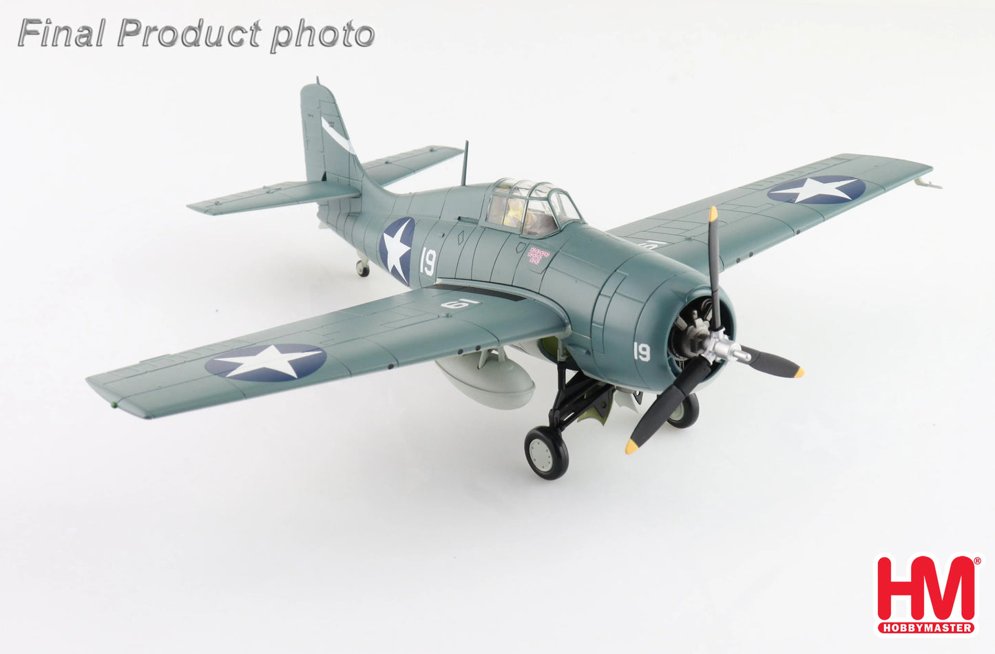 HOBBY MASTER F4F-4 "BATTLE OF SANTA CRUZ" WHITE 19 LT. SWEDE VEJTASA VF-10
