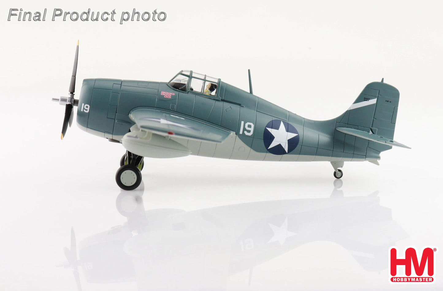 HOBBY MASTER F4F-4 "BATTLE OF SANTA CRUZ" WHITE 19 LT. SWEDE VEJTASA VF-10
