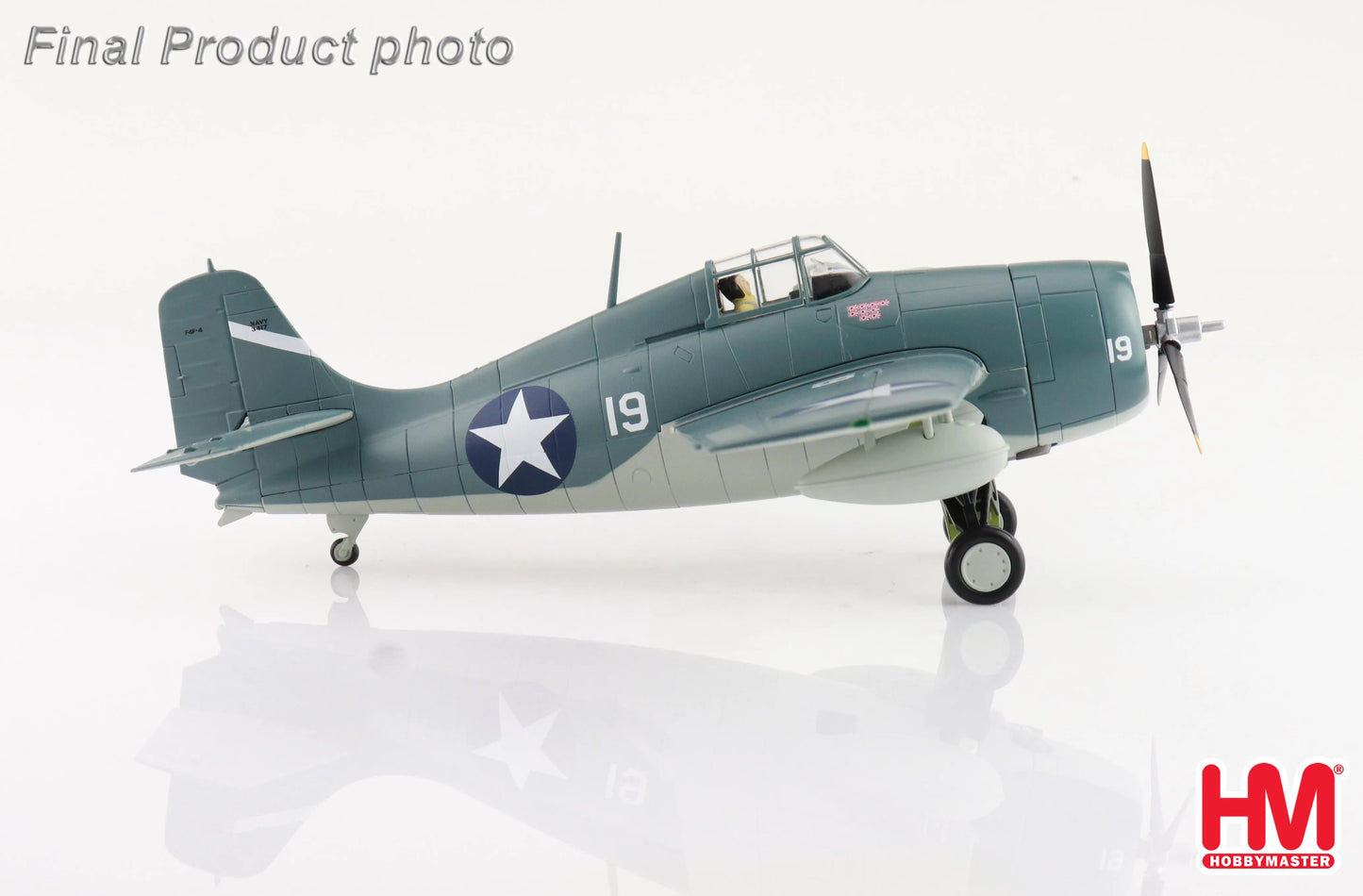 HOBBY MASTER F4F-4 "BATTLE OF SANTA CRUZ" WHITE 19 LT. SWEDE VEJTASA VF-10