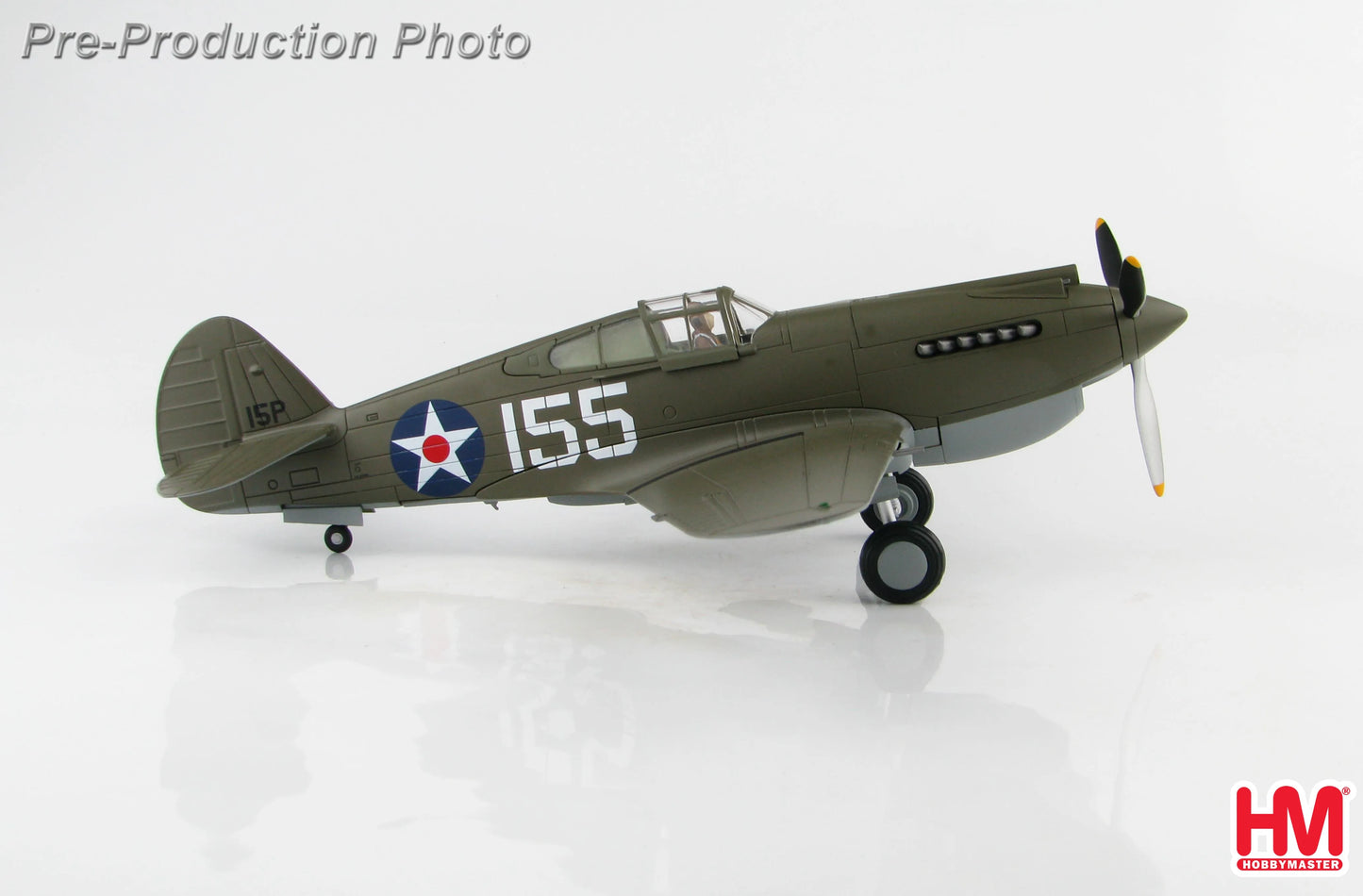 HOBBY MASTER P-40B WARHAWK WHITE 155 PEARL HARBOUR