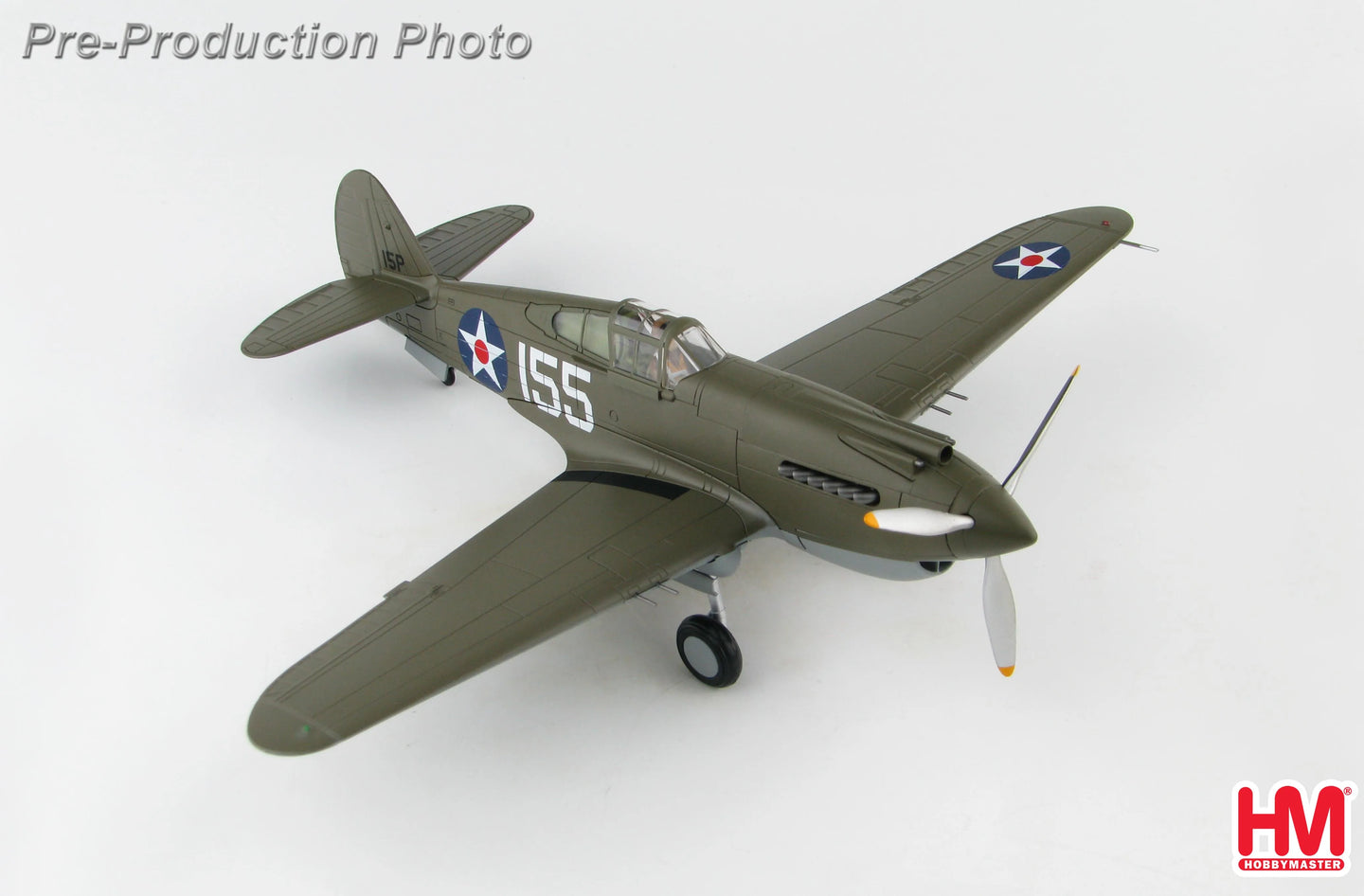 HOBBY MASTER P-40B WARHAWK WHITE 155 PEARL HARBOUR