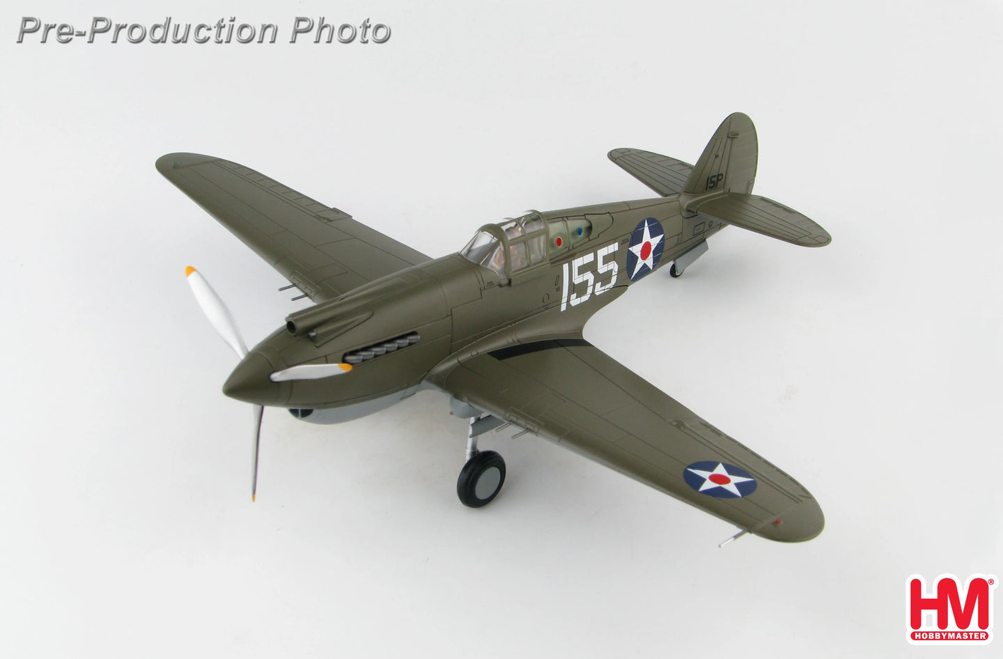 HOBBY MASTER P-40B WARHAWK WHITE 155 PEARL HARBOUR
