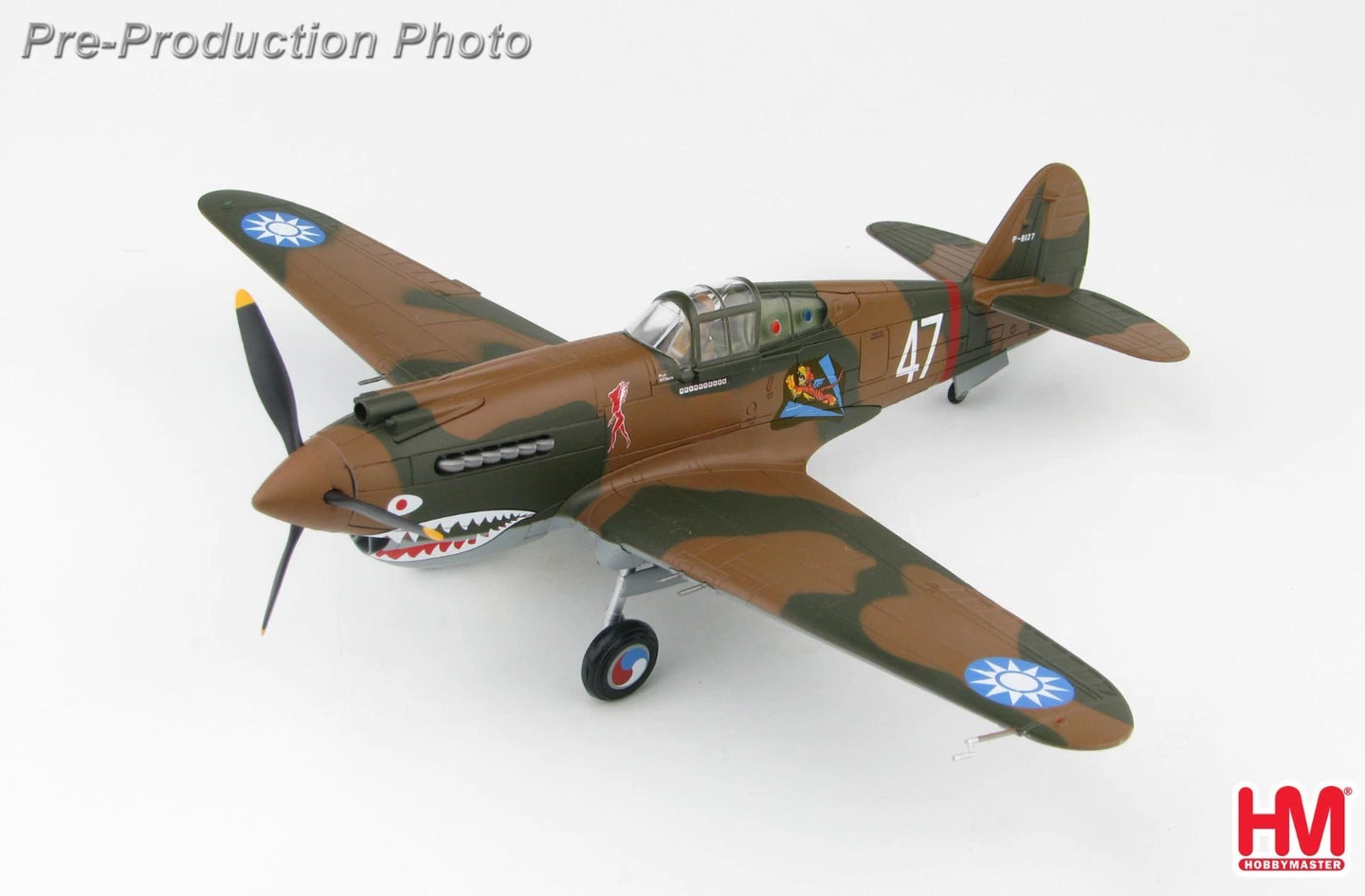 HOBBY MASTERS CURTISS P-40B WARHAWK AVG FLYING TIGER 3RD PS WHITE 47 ROBERT SMITH KUNMING CHINA JUNE 1942