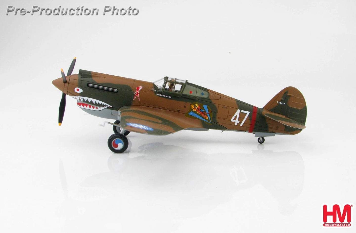 HOBBY MASTERS CURTISS P-40B WARHAWK AVG FLYING TIGER 3RD PS WHITE 47 ROBERT SMITH KUNMING CHINA JUNE 1942