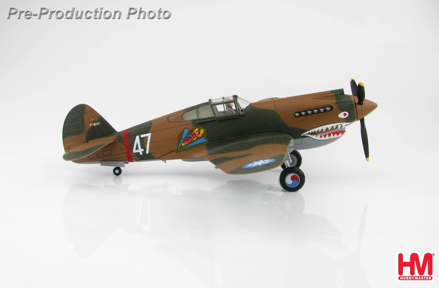 HOBBY MASTERS CURTISS P-40B WARHAWK AVG FLYING TIGER 3RD PS WHITE 47 ROBERT SMITH KUNMING CHINA JUNE 1942