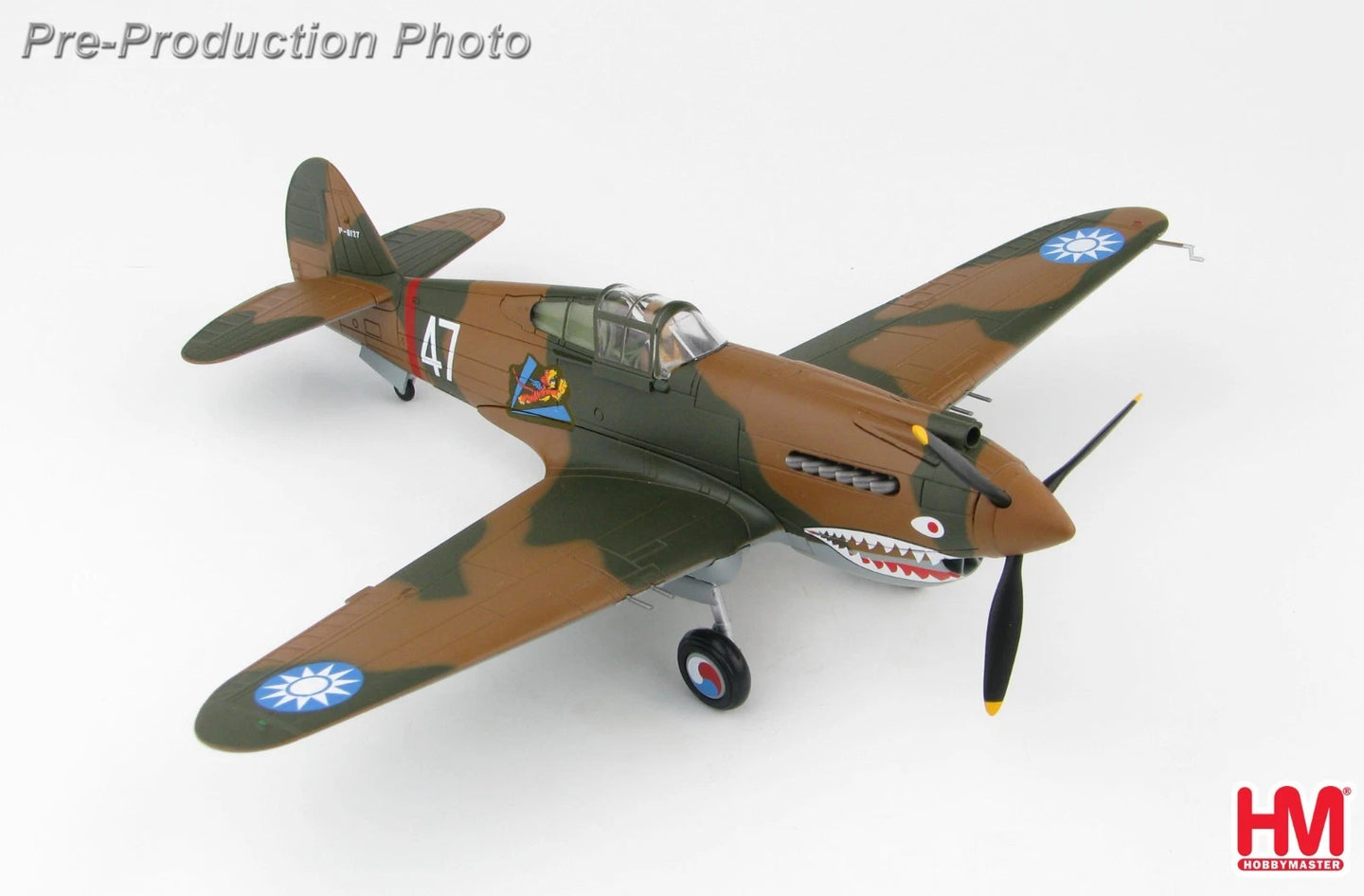 HOBBY MASTERS CURTISS P-40B WARHAWK AVG FLYING TIGER 3RD PS WHITE 47 ROBERT SMITH KUNMING CHINA JUNE 1942
