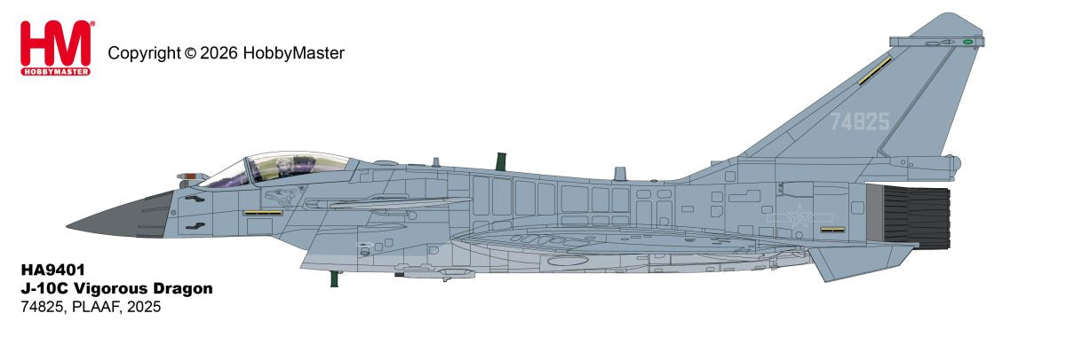 HOBBY MASTER J-10C VIGOROUS DRAGON 74825 PLAAF 2025