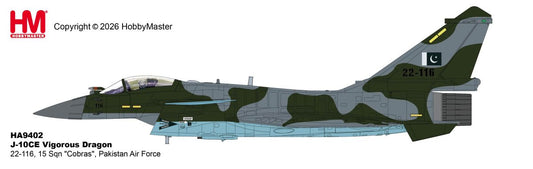 HOBBY MASTER J-10CE VIGOROUS DRAGON 22-116 15 SQN "COBRAS" PAKISTAN AIR FORCE