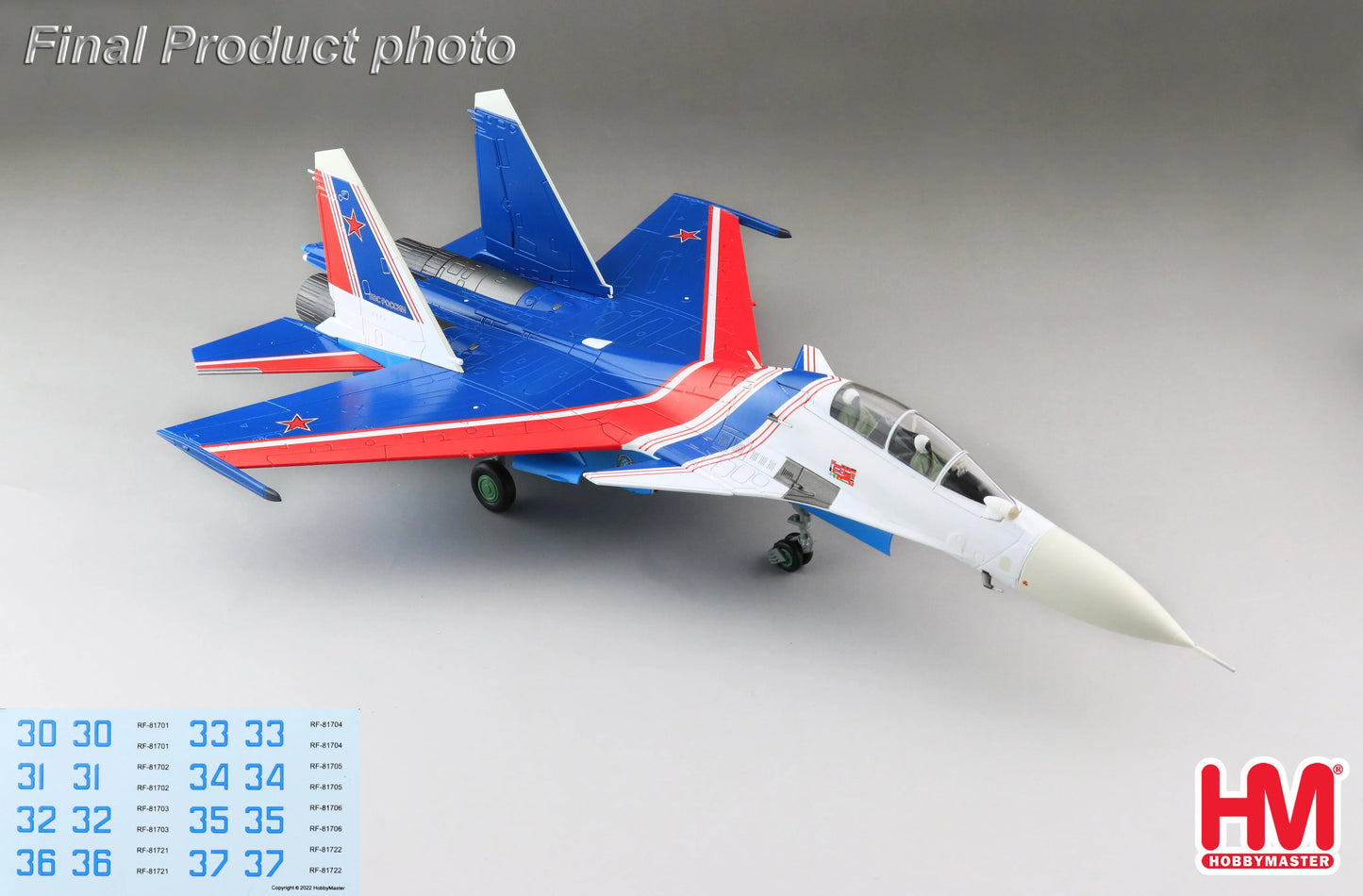 HOBBY MASTER SU-30SM RUSSIAN KNIGHTS 2019