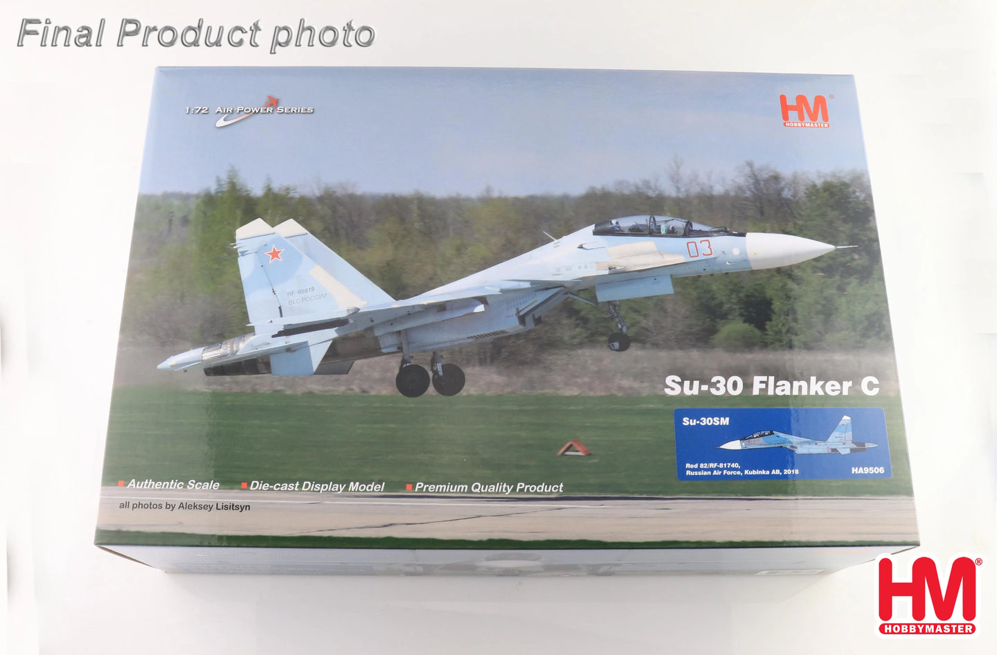 HOBBY MASTER SU-30SM RED 82/RF-81740 RUSSIAN AIR FORCE KUBINKA AB 2018