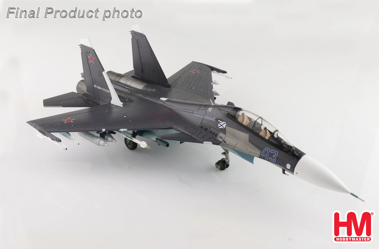 HOBBY MASTER SU-30 SM FLANKER C RUSSIAN NAVY BLUE 43 AVIATION SAKI AIRBASE 2016