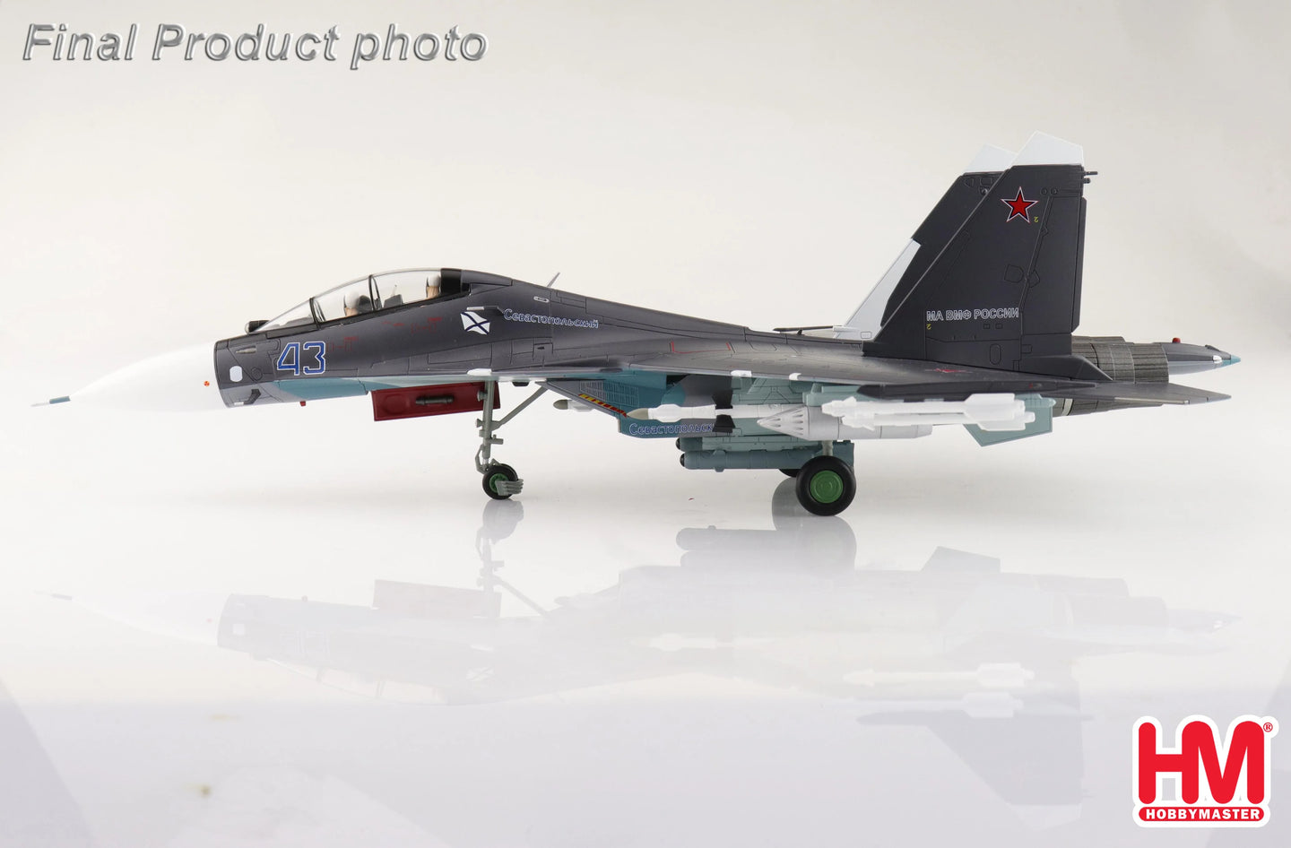 HOBBY MASTER SU-30 SM FLANKER C RUSSIAN NAVY BLUE 43 AVIATION SAKI AIRBASE 2016
