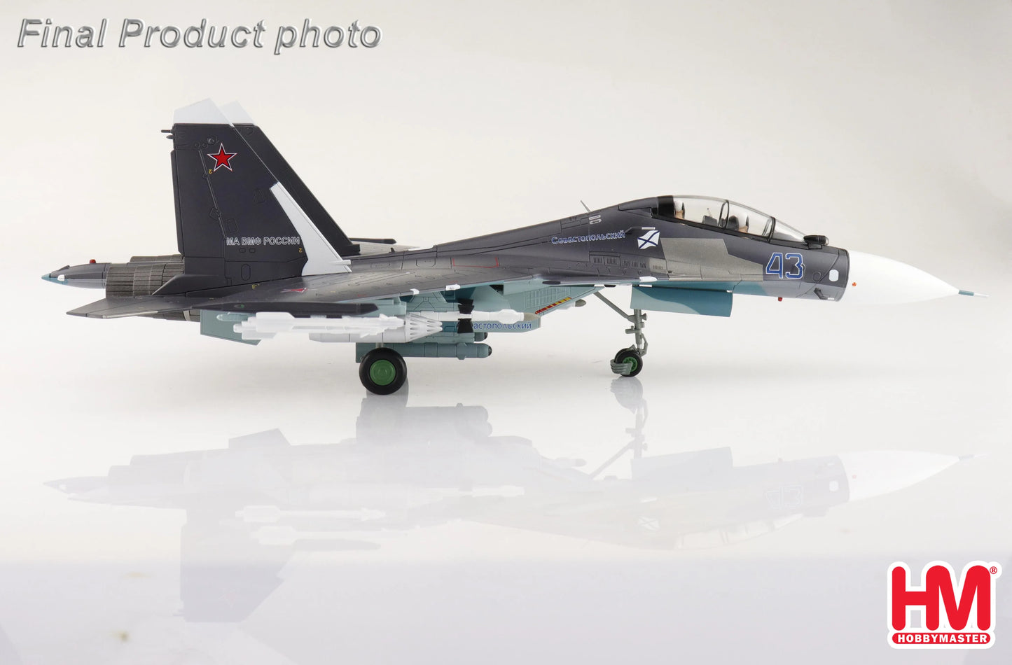 HOBBY MASTER SU-30 SM FLANKER C RUSSIAN NAVY BLUE 43 AVIATION SAKI AIRBASE 2016