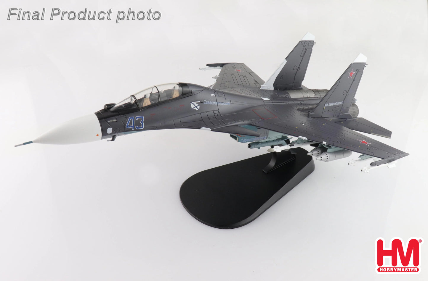 HOBBY MASTER SU-30 SM FLANKER C RUSSIAN NAVY BLUE 43 AVIATION SAKI AIRBASE 2016