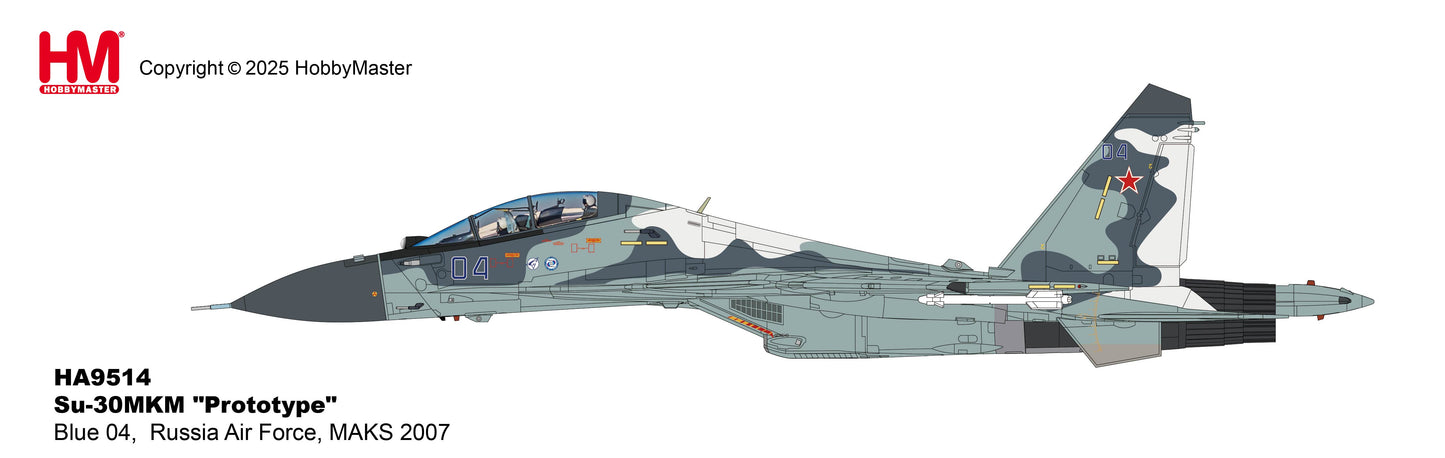 HOBBY MASTER SU-30MKM RUSSIAN AIR FORCE BLUE 04 "PROTOTYPE" MAKS 2007
