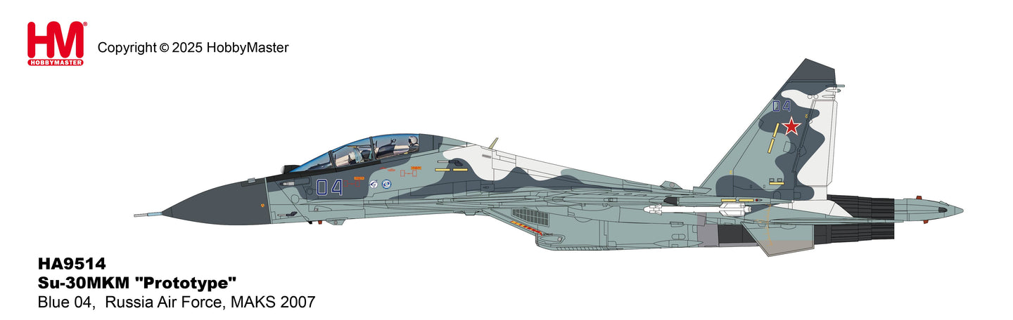 HOBBY MASTER SU-30MKM RUSSIAN AIR FORCE BLUE 04 "PROTOTYPE" MAKS 2007