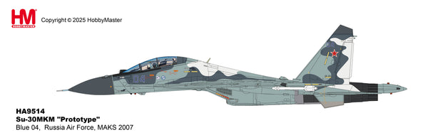 HOBBY MASTER SU-30MKM RUSSIAN AIR FORCE BLUE 04 "PROTOTYPE" MAKS 2007