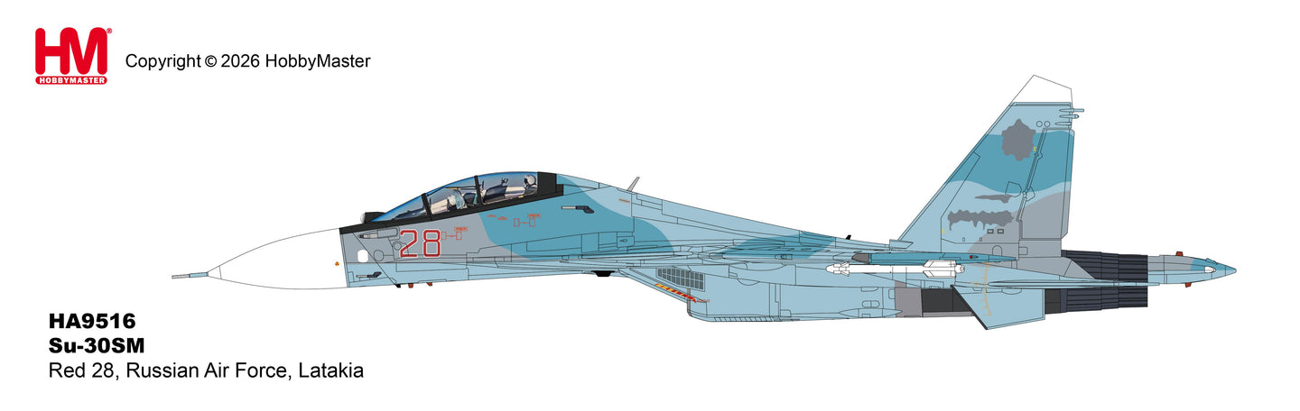 HOBBY MASTER SU-30SM RED 28 RUSSIAN AIR FORCE LATAKIA