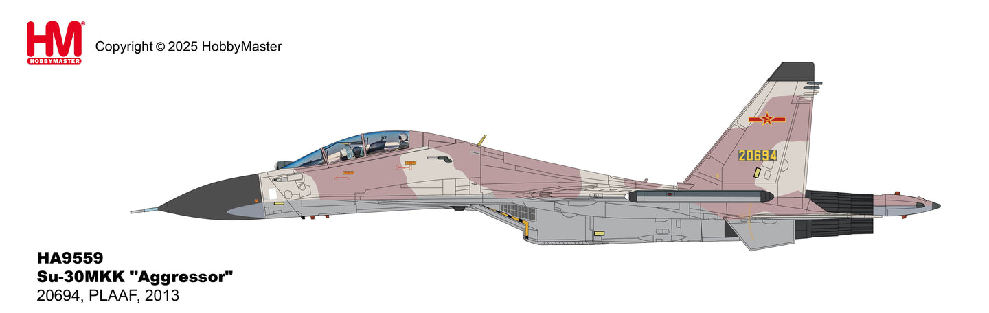 HOBBY MASTER SU-30MKK PLAAF AGGRESSOR SQN 20694 CHINA 2013