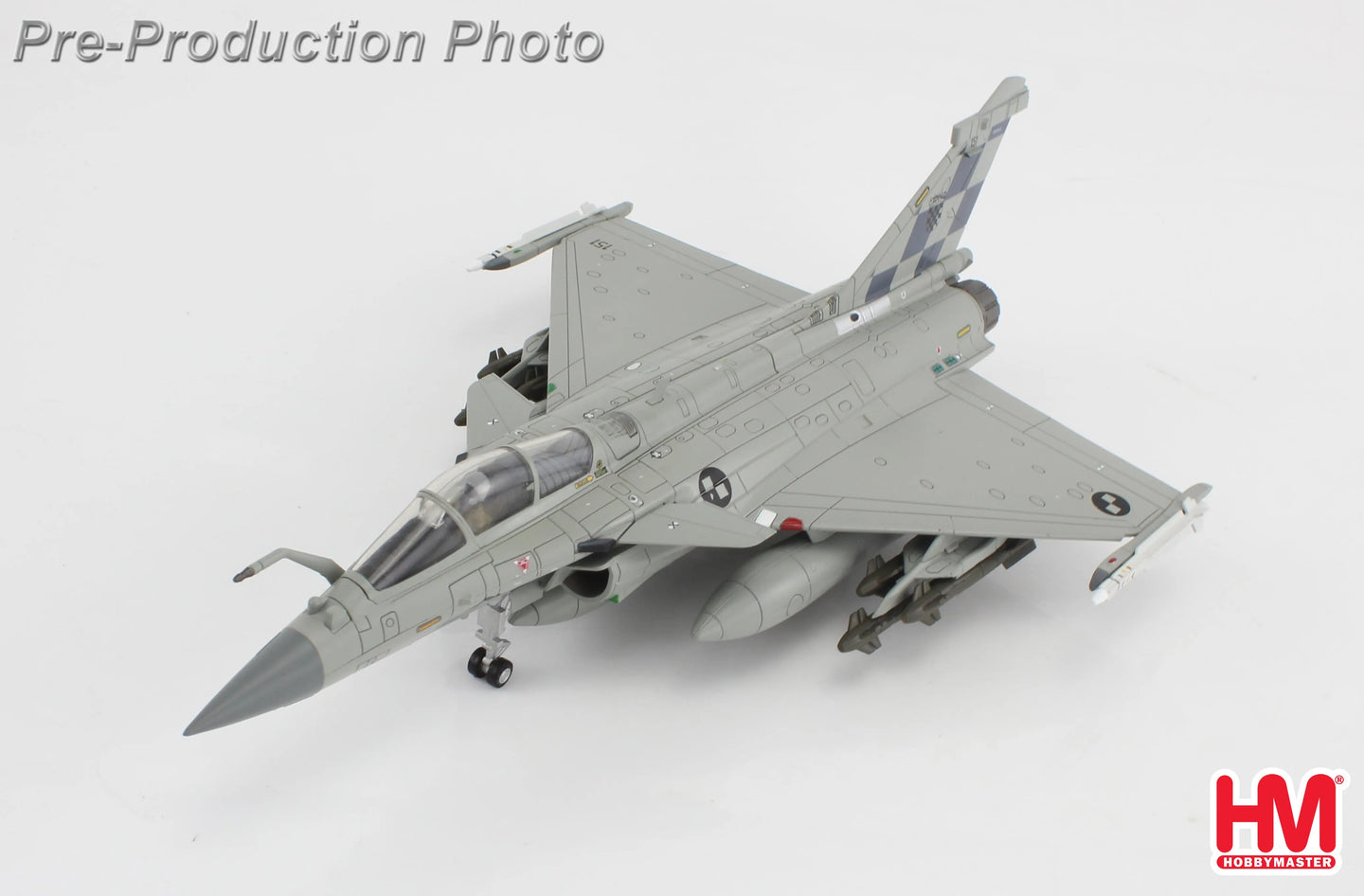 HOBBY MASTER RAFALE EC CROATIAN AIR FORCE 151 FRANCE 2024 (WITH 6 X GBU-12, 6 X AASM "HAMMER", 4 X MICA)