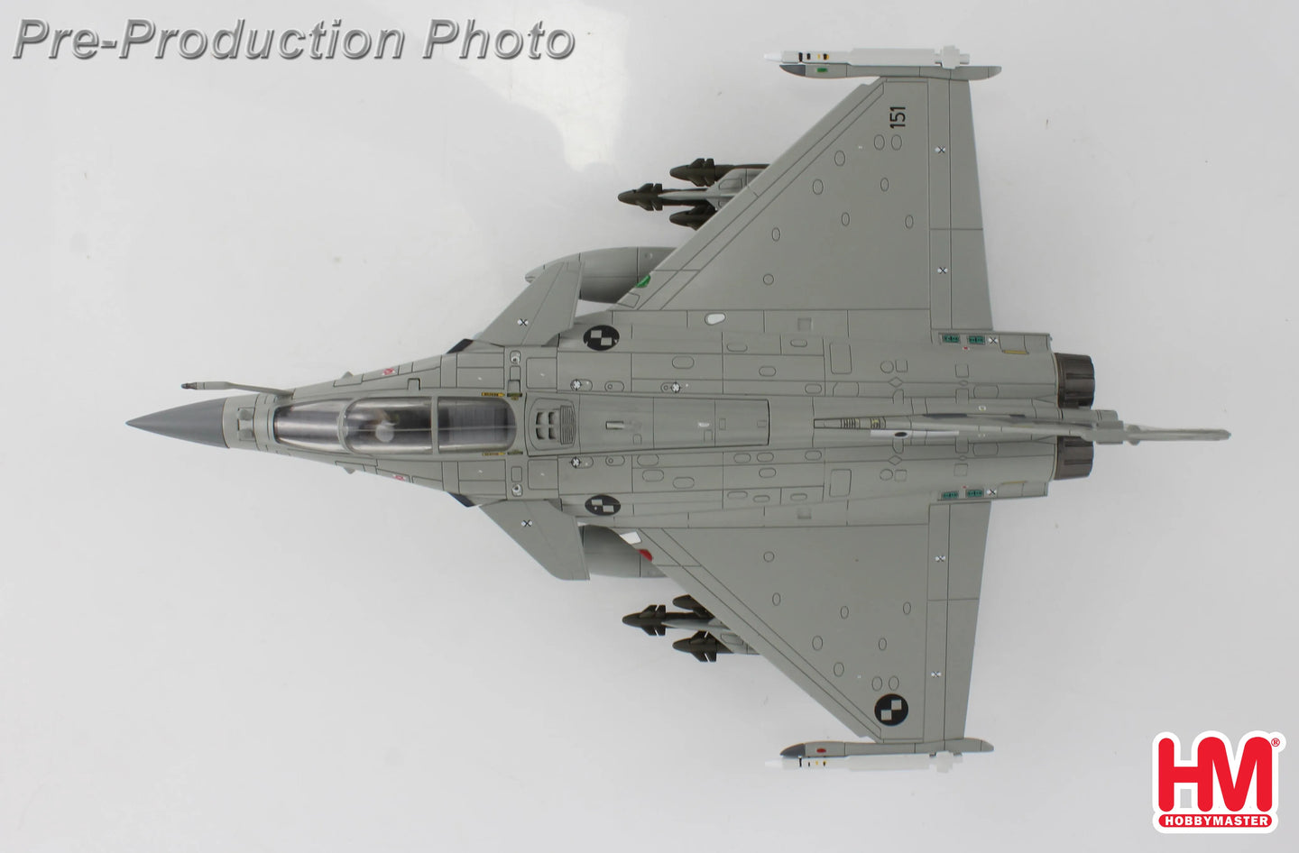 HOBBY MASTER RAFALE EC CROATIAN AIR FORCE 151 FRANCE 2024 (WITH 6 X GBU-12, 6 X AASM "HAMMER", 4 X MICA)