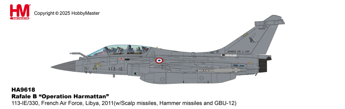 HOBBY MASTER RAFALE B "OPERATION HARMATTAN" 113-IE/330 FRENCH AIR FORCE LIBYA 2011