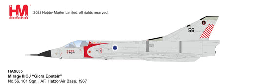 HOBBY MASTER MIRAGE LLLCJ GIORA EPSTEIN NO.56101 SAN.LAF HATZOR AIR BASE 1967