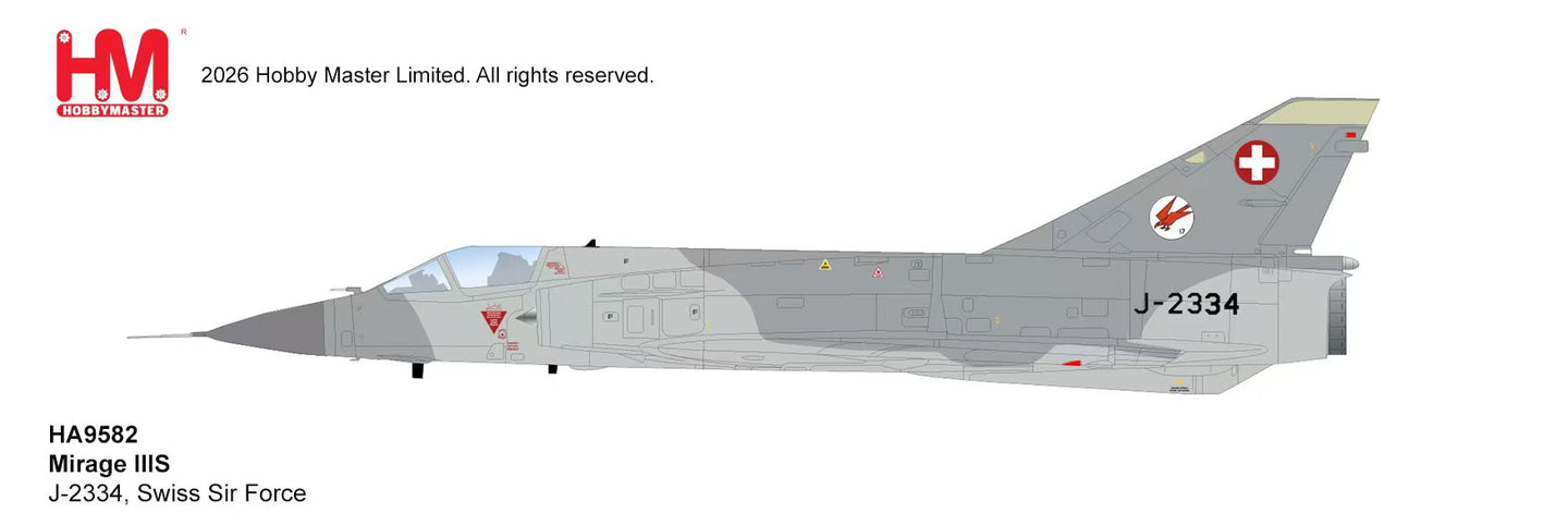 HOBBY MASTER MIRAGE IIIRS J-2334 SWISS AIR FORCE