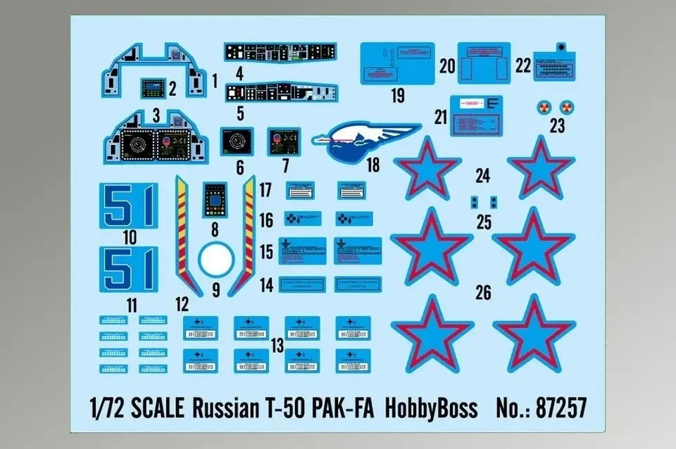 HOBBYBOSS T-50 PAK-FA RUSSIAN AIRFORCE (PLASTIC KIT)